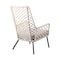 Armen Living Marco Indoor Outdoor Steel Lounge Chair with Natural Springs Rope and Gray Cushion LCMPCHNAT - alternate 7